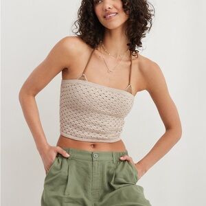 Aerie’s Beige Crochet TubeTop